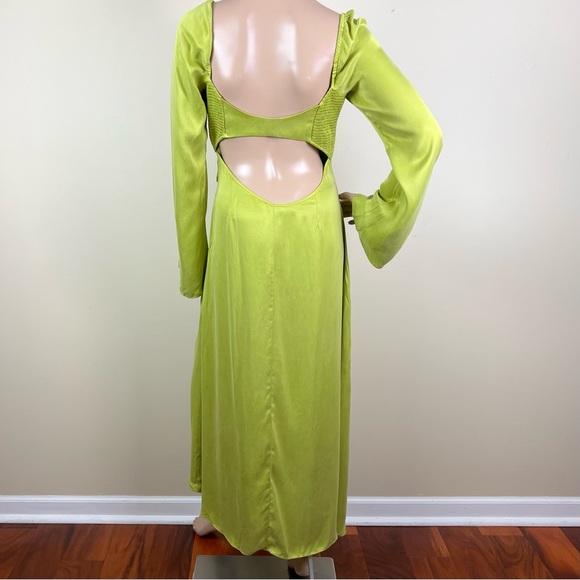 FOR LOVE & LEMONS REVOLVE GREEN CUTOUT MIDI DRESS - Picture 10 of 14